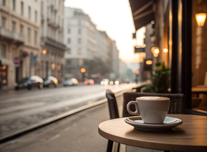 Coffee at coffeehouse