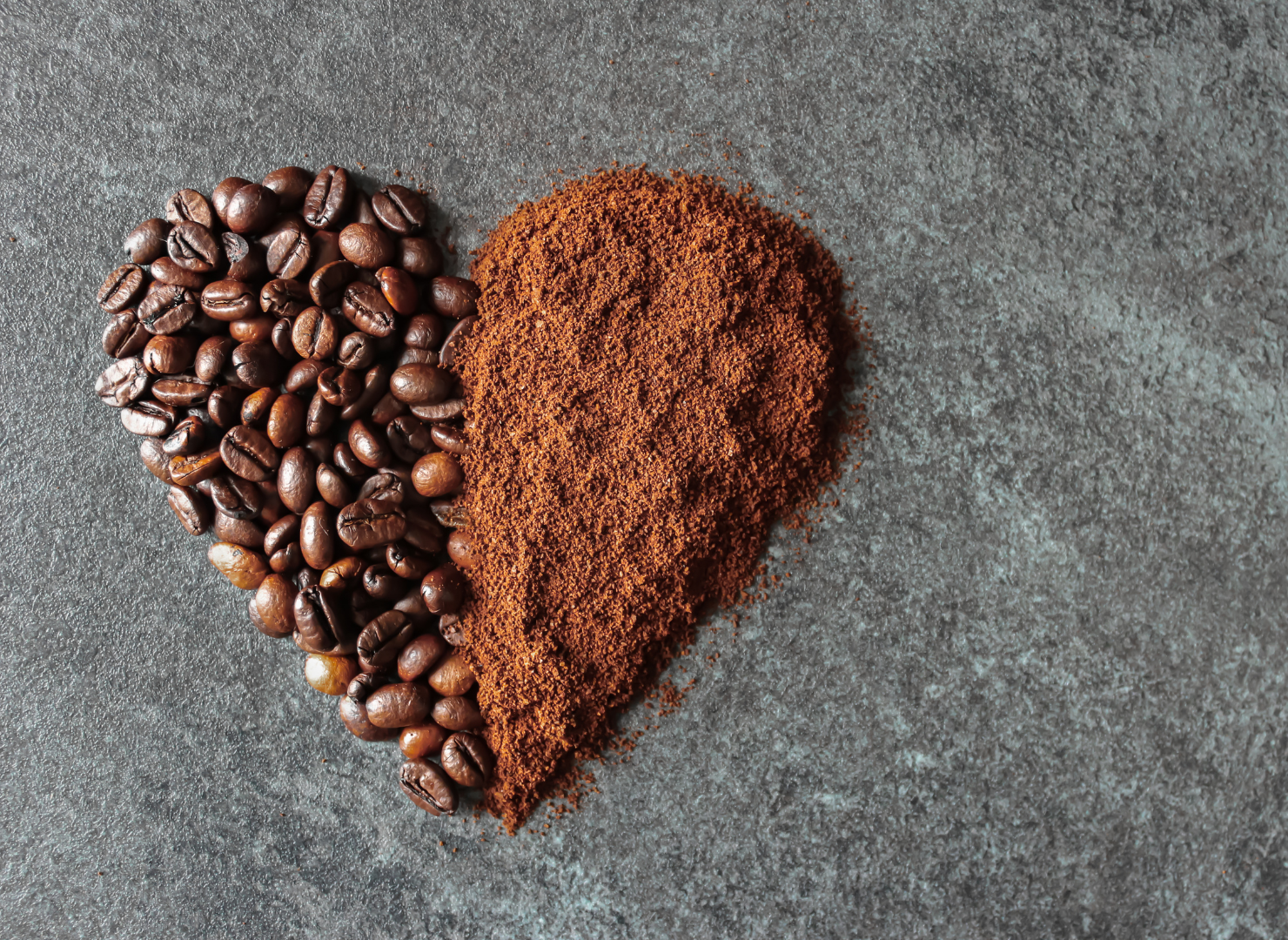 Et hjerte laget av kaffe
